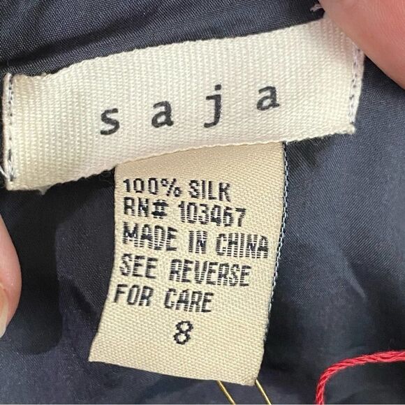 Saja 100% Silk Sleeveless Pink Brown Dress Size 8 - Picture 10 of 12